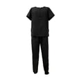 thumbnail image 2 of Conjunto de Ropa de trabajo Yuyangstore para mujer enfermera negro con bolsillos, 2 of 8