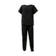 thumbnail image 2 of Conjunto de uniforme médico para mujer, cómodo y con múltiples bolsillos, lavable a máquina. Negro, 2 of 9