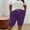Purple, variant on Zedker Shorts for Women Casual Soft Knit Elastic Waist Jersey Bermuda Shorts with Drawstring Size L-XXXXXL