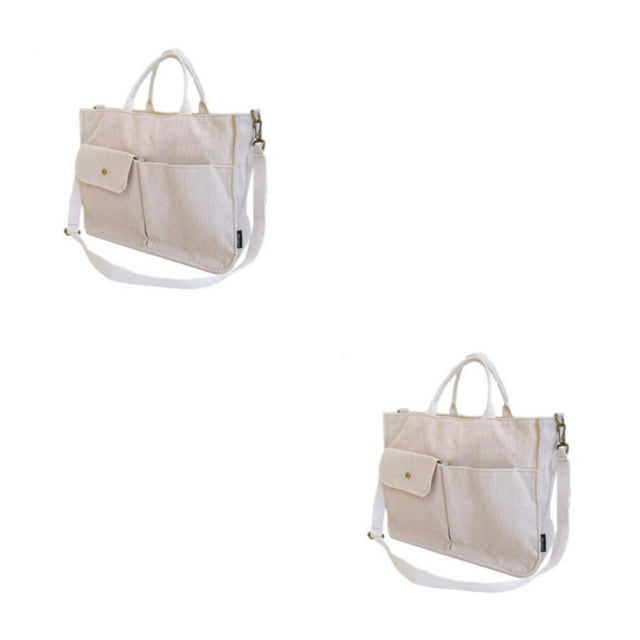kurtrusly Style With Trendy And Spacious Tote Bag Fashionable And Versatile Messenger Bag creamy white 2Set