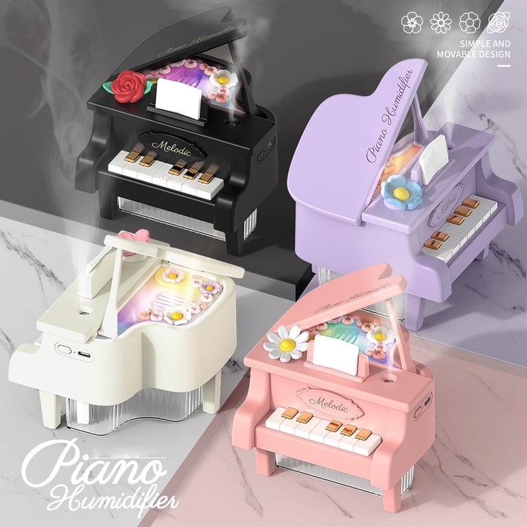Mini Piano Shaped Humidifier for Home and Office, Cute Desk Air