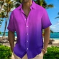 thumbnail image 2 of Inglocry Men's Hawaiian Shirts Short Sleeve Beach Tropical Tie Dye Fashion Button-Down Shirt for Men Purple Pink 3XL, 2 of 5