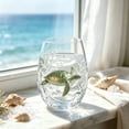 thumbnail image 6 of Artisanal Turtle Glassware, 2D Turtles Stemless Wine Glasses, Handcrafted Marine Animal Bar Glass for Coastal Home Decor Ocean Lovers, 6 of 6