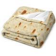 thumbnail image 2 of Burritos Tortilla Blanket Novelty Funny Realistic Food Soft Cozy Lightweight Throw Blanket for Children Boys Girls Women Men Bedroom Living Room Dorm Chair Sofa Travel 40x50in, 2 of 5