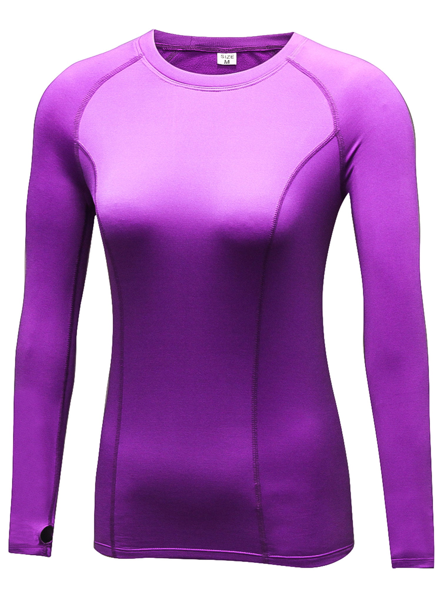 Women's Thermal Compression Base Layer Workout Fitness Jogging Tops Long Sleeve 