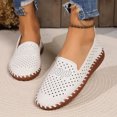 thumbnail image 4 of Miluxas Women's Breathable Mesh Flats Shoes Clearance, Soft Slip on Shoes Loafer White 5.5(36), 4 of 8