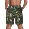 thumbnail image 4 of Goofa Red Leaves Printed Men's Swim Trunks Board Shorts Quick Dry Mens Swimming Trunks with Compression Liner,Breathable Fit Hawaii Beach Shorts-Small, 4 of 9