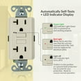 thumbnail image 3 of Faith 20A GFCI Outlet, Slim, GFI Receptacle with Wall Plate, Light Almond, 3 of 5