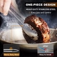 thumbnail image 6 of Tongs For Cooking - Heat Resistant 600 Degrees Stainless Steel Kitchen Tong,Heavy Duty Metal Locking Tongs - Perfect for Food,Salad and BBQ set of 3 (8",10.5" and 13.5") Dishwasher, 6 of 8