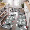thumbnail image 2 of Gray Christmas Snowman Pattern Kitchen Rugs Sets Of 3,Kitchen Runner Rugs Non Skid Washable,Decorative Kitchen Floor Mats for Kitchen,Sink,Laundry,17"x30"+ 17"x47" + 17"x59", 2 of 6