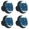 thumbnail image 2 of 4 Pcs Space Sun Star Moon Knobs for Kitchen Cabinet Cupboard Dresser Bookcase Drawer Pulls Handles Round Home Decor, 2 of 8