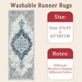 thumbnail image 6 of Hallway Runner Rug 2'x6' Washable Area Rugs Non Slip Laundry Rug Runner Floor Carpet Runners for Hallways Entryway Laundry Room Kitchen, 6 of 11