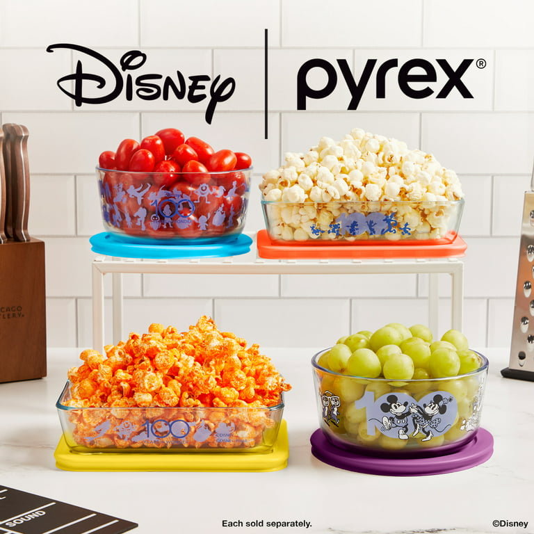 Pyrex Disney 100 Year Anniversary 4-Cup Round Glass Storage