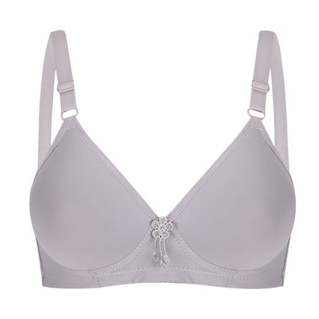Geire Woman s Thin Fashion Plus Size Wire Free Comfortable Push Up Hollow Out Bra Underwear for Middle-Aged And Elderly