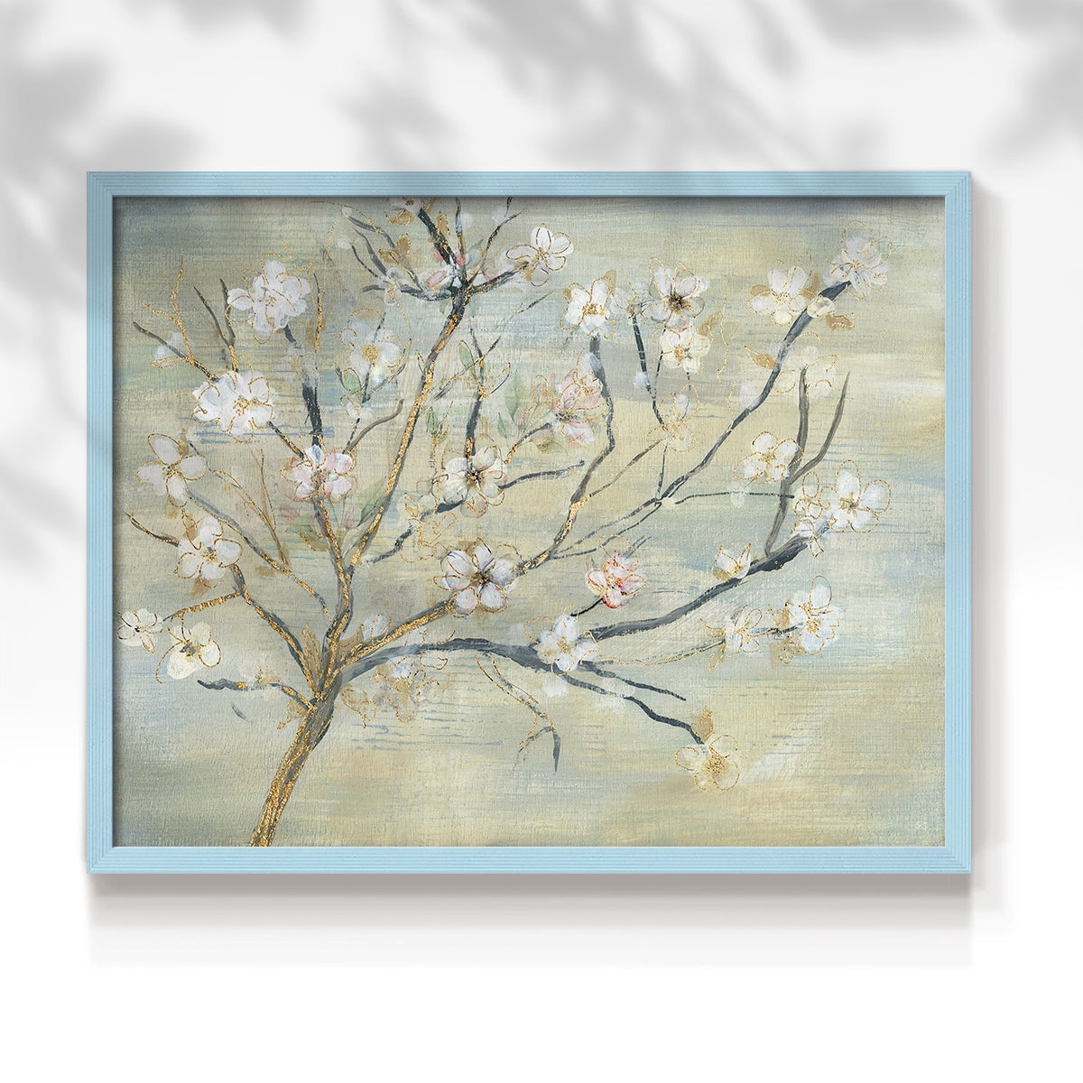 Blossoms & Spring Rain by Susan Jill - Restickable Framed Giclée Print