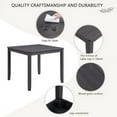 thumbnail image 3 of taoruifang 5pcs Modern 4 Person Dining Table Set with 4 Chairs, Square table with Fabric chairs for Living Room, Kitchen and Dining Room, Antique Black + Beige, 3 of 11