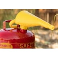 thumbnail image 3 of Funnel, 9 in Lg, 1 1/8 in Spout Outside Dia., Polyethylene, Yellow F15FUN, 3 of 8