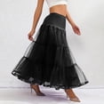 thumbnail image 4 of CYYPLAS Women's 50s Petticoat Lightweight Vintage Black Skirt Elastic High Waist A-Line Floor Length Ballet Underskirt 1PC, 4 of 6