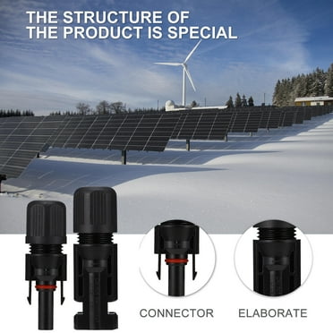 Worgeous 8 Pcs 线缆连接头 Solar Cord Panel Wire Extension Adapter Black