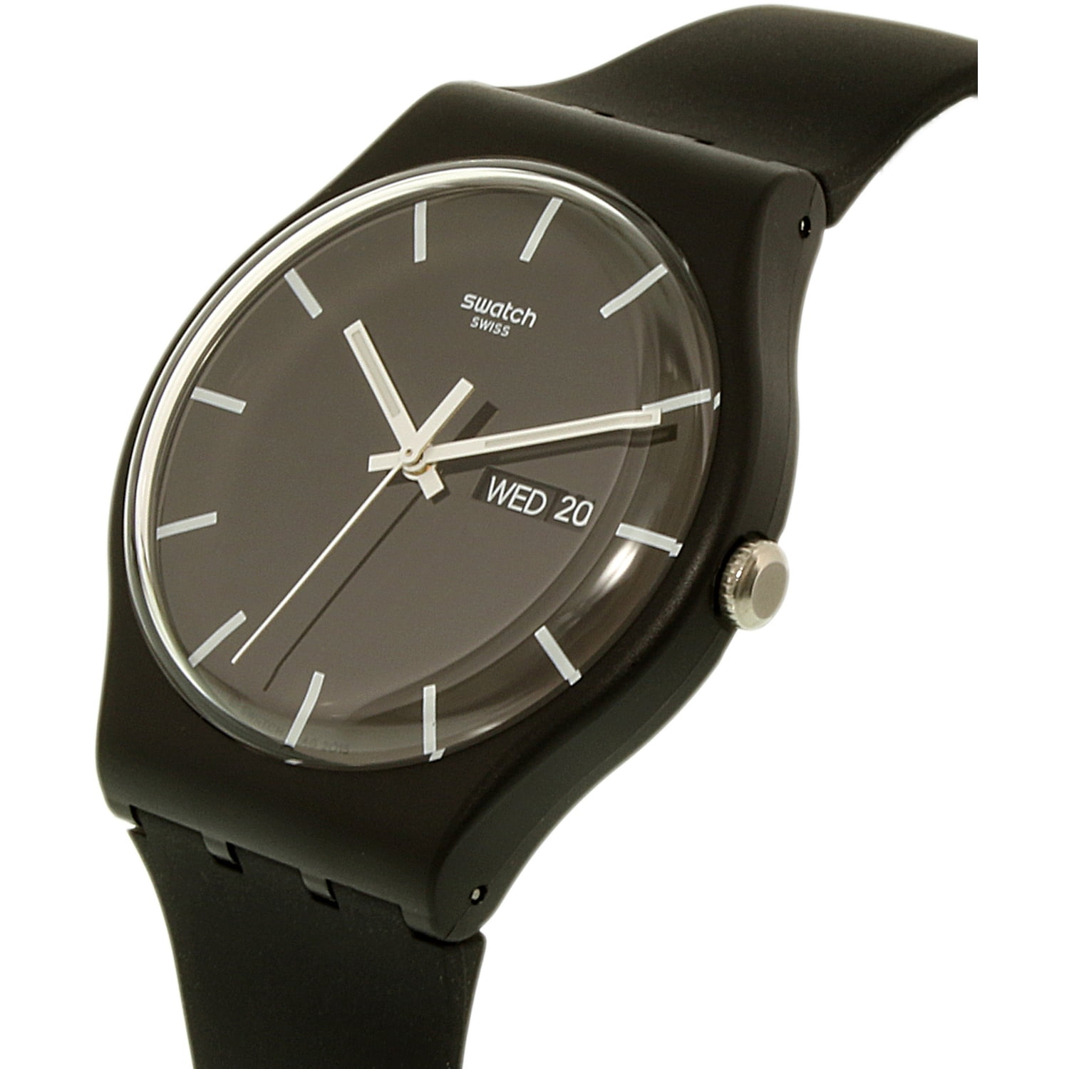 Swatch Men's New Gent SUOB720 Black Silicone Swiss Quartz Diving Watch