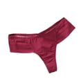 thumbnail image 2 of Valentines Underwear Thong for Women Solid Color Lace Low Waist Sheer Mesh Panties Lightweight Breathable Briefs Wine L, 2 of 7