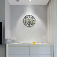 thumbnail image 5 of Yayeee Wall Clock Battery Operated 9.5" Silent Non-Ticking for Living Room, Blue Floral Pattern, 5 of 8