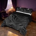 thumbnail image 3 of Homewish Mid Century Minimalism Full Size Comforter Sets, Black White Bedding Comforter Set, Black Reversible 3pcs, 1 Comforter and 2 Pillowcases, 3 of 6