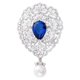 thumbnail image 1 of Elegant Brooches and Pins for Women, Blue Austrian Crystal and Pearl Lapel Pins, Fashion Jewelry for Sweater and Shawl Clips, 1 of 5