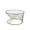 Champagne, variant on Glass - Top Round Coffee Table | Add a Modern Touch to Living Rooms | Metal Drum Base for Support | Fit for Various Social Gatherings