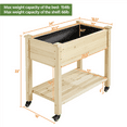thumbnail image 3 of Alden Design Wood Raised Garden Bed Planter Box with Wheels for Outdoor/Indoor, Small, 3 of 8