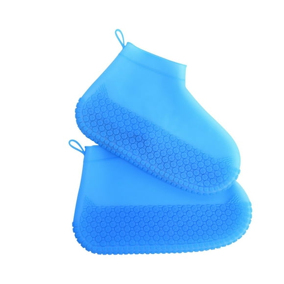 Funda para zapatos de lluvia para días lluviosos, antideslizante, con suela gruesa, para hombres y mujeres, para botas de lluvia, para exteriores, L, 11,4 pulgadas, con clips para zapatos