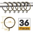 thumbnail image 2 of XINQIHANG 36 Pack 38mm Inner Diameter Metal Curtain Drape Sliding Eyelet Rings Antique Bronze Tone, 2 of 6