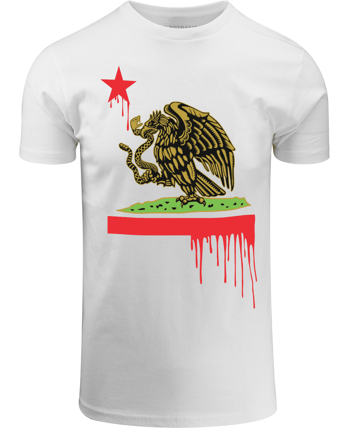 Mens Shirts (Mexico Flag Eagle Whtie 