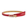 thumbnail image 3 of Ladies Simple Fashion Dress Decorative Sweater with Shirt Belt Versatile Pin Buckle PU Thin Belt, 3 of 3