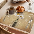 thumbnail image 3 of Daisy Flowers Placemats Set of 8, Bottles Vintage Bubbles Vintage Non-Slip Place Mats Washable Table Mats for Kitchen Dining Table Decorations Indoor/Outdoor, 3 of 9