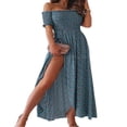 thumbnail image 1 of Julycc Women‘s Strapless Maxi Dress Summer Off Shoulder Tube Long Sleeveless Sundress, 1 of 3