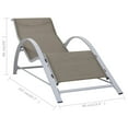 thumbnail image 2 of vidaXL Sun Loungers 2 pcs with Table Aluminum Taupe, 2 of 11