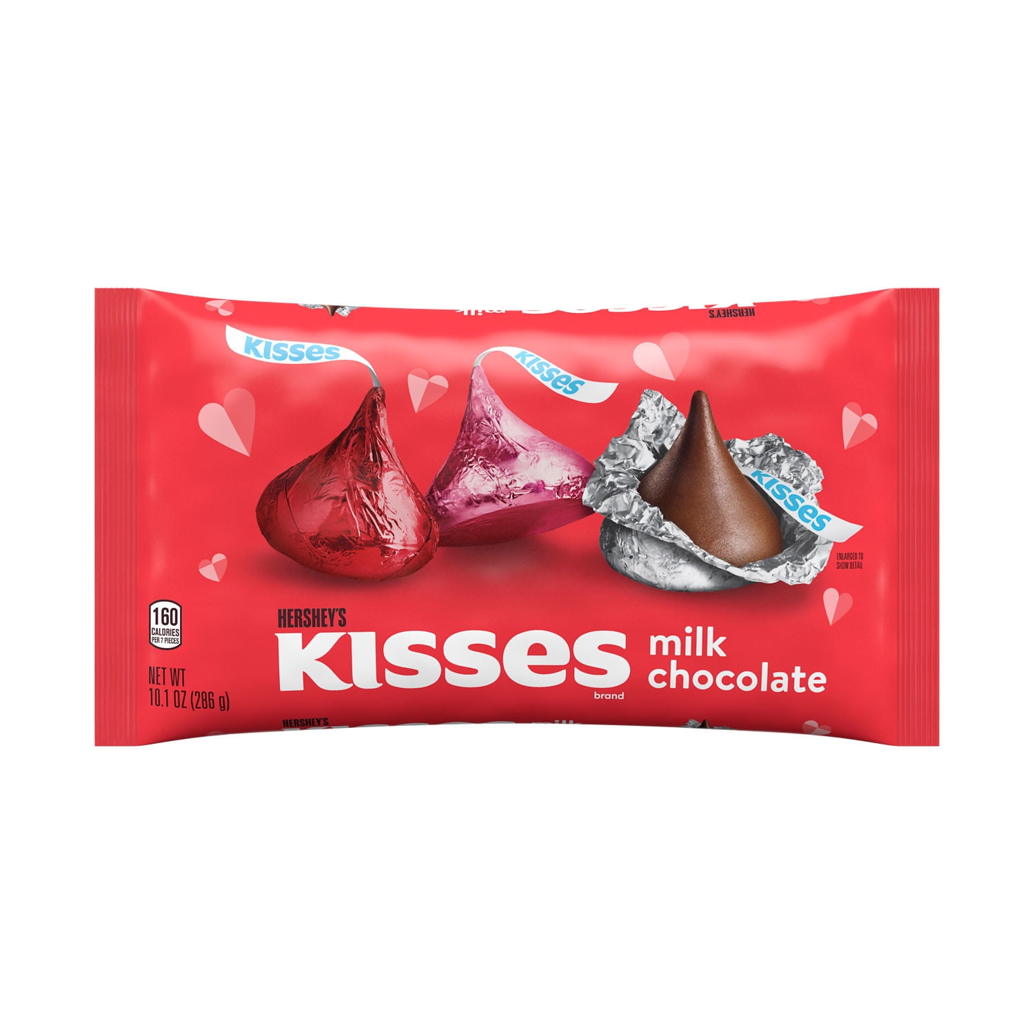 HERSHEY'S, KISSES Milk Chocolate Candy, Valentine's Day, 10.1 oz, Bag