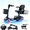 Black, variant on 12Ah 15 Miles Electric Senior Mobility Scooter, 300W Motor 300lbs Capacity Travel Scooter with Dual Baskets, blue