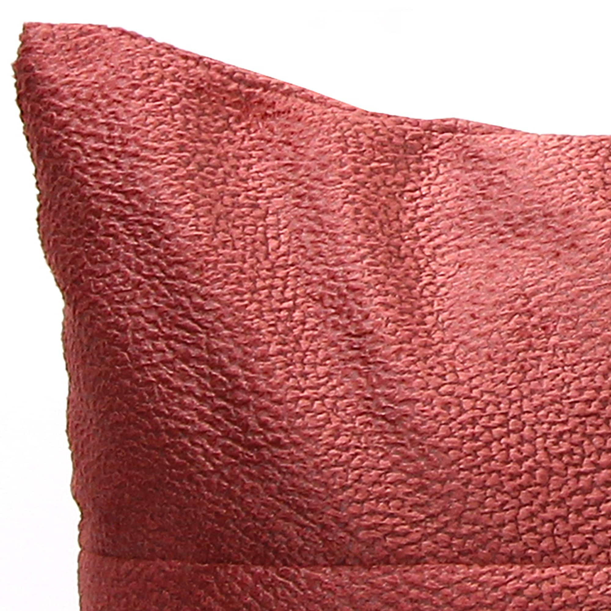 Jordan Manufacturing 20" x 14" Cranberry Solid Rectangular Reversible Decorative Lumbar Throw Pillow with Front Buttons