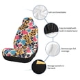 thumbnail image 6 of Car Seat Covers Are Protected From Dust And Spillage And Elastic Straps Are Easy To Install For Easy Car Suv Truck Delivery Leopard Print Pattern Rainbow_1 2 Pcs, 6 of 8