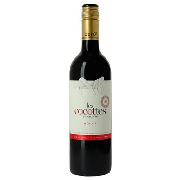 Pack de 4 Vino Espumoso Les Cocottes Merlot Sin Alcohol 750 ml Les Cocottes Merlot Sin Alcohol