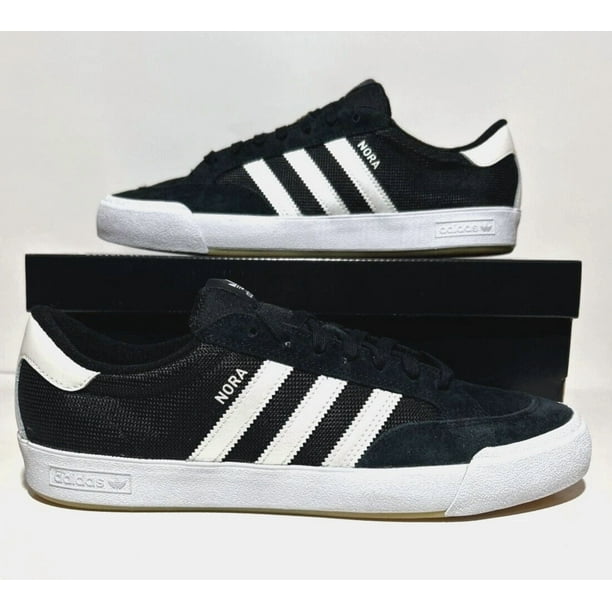 Adi - das Nora Mens Size 11 Black White Athletic Casual Skateboarding Sneakers