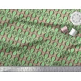 thumbnail image 2 of Soimoi Green Rayon Fabric Filigree Damask Printed Fabric 1 Yard 42 Inch Wide, 2 of 3