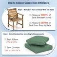 thumbnail image 4 of Feishominoo 23" x 24" x 4" Outdoor Back and Seat Cushions Set of 5, 10-Piece Replacement Deep Seating Cushions for Patio Furniture, Green, 4 of 6