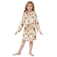 thumbnail image 6 of FORMRS Niños Bathrobe Unisex Hooded Robe Soft Plush Pajamas Sleepwear, Size 4-6T, Fall Mug Pattern, 6 of 7