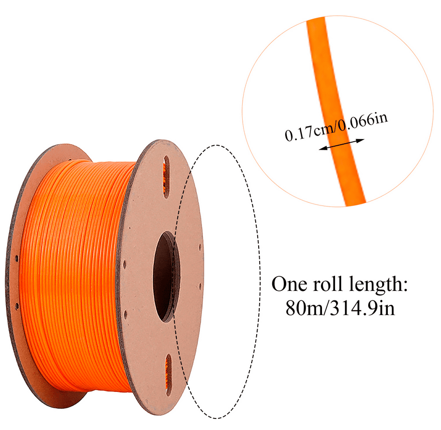 3D Printing PETG Filament 1.75mm, Rapid PETG Filament, 3D Printer Filament No-Tangling, Dimensional Accuracy +/- 0.02mm 1kg for 3D Printing (6Pcs C, 26ft L)