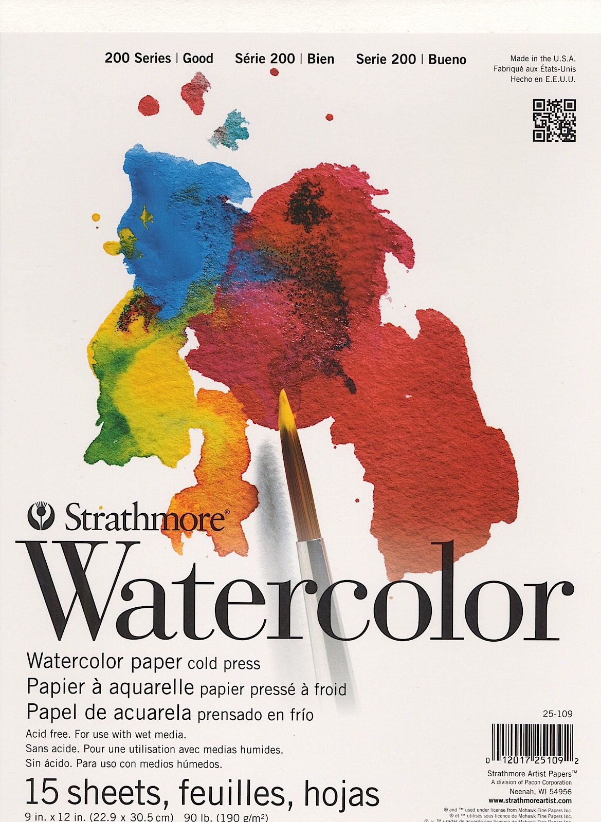 Student Art Watercolor Pads 9 in. x 12 in. (pack of 4)