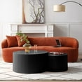 thumbnail image 2 of Williamspace Nesting Coffee Table Set, Modern Luxury, 2 Pieces, Black, 2 of 9