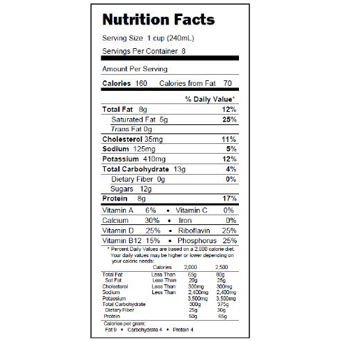 32 Whole Milk Ingredients Label - Labels Design Ideas 2020